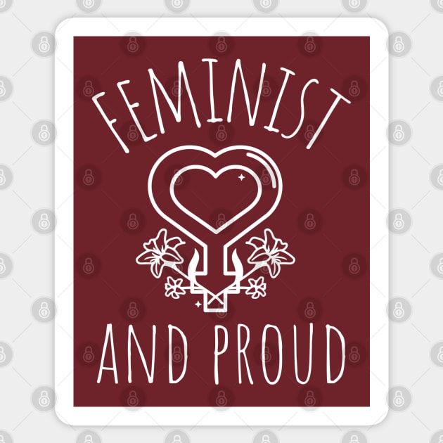 feminist and proud Sticker by juinwonderland 41